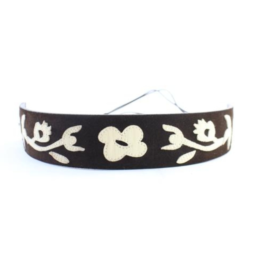 Dolce&Gabbana Floral Suede Waist Belt 13MR0226